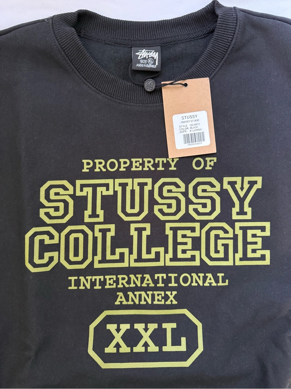 Stüssy Property of Crew College Sweatshirt XL NWT